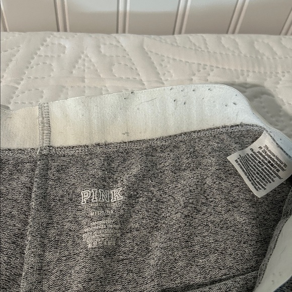 PINK Victoria's Secret Heather Gray thin sweats Sz:M - Picture 3 of 5